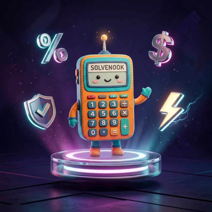 SolveNook 3D Mascot on Glowing Pedestal